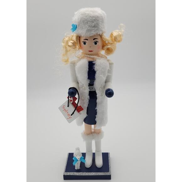 Marshalls Nutcracker Shopping Girl Christmas Figurine with Dog Sydney 2024 - Picture 1 of 16